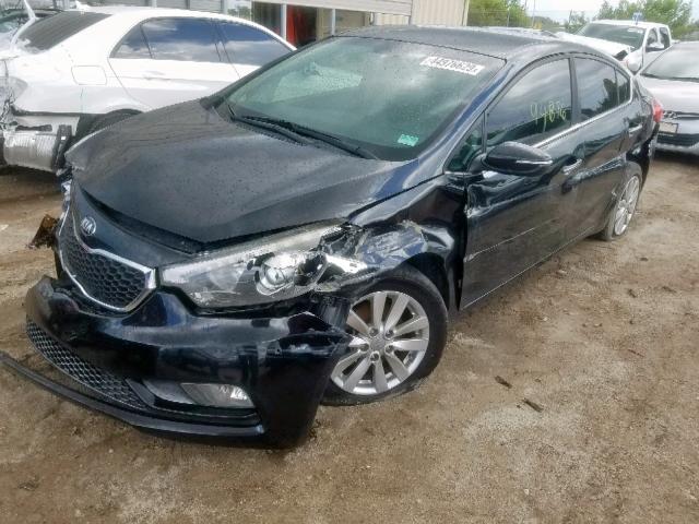 KNAFX4A82F5263293 - 2015 KIA FORTE EX BLACK photo 2