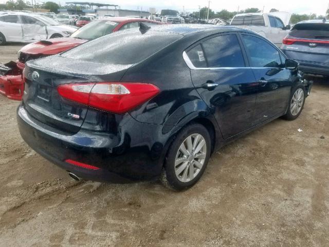 KNAFX4A82F5263293 - 2015 KIA FORTE EX BLACK photo 4