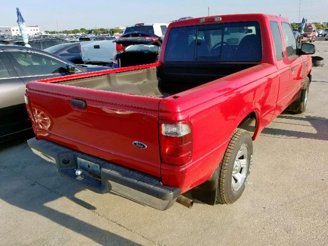 1FTYR14V21PB77985 - 2001 FORD RANGER SUP RED photo 4