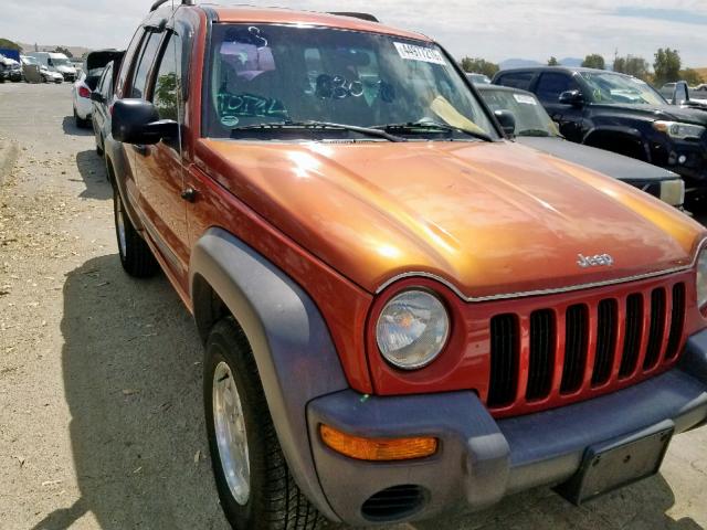 1J4GK48KX2W139519 - 2002 JEEP LIBERTY SP ORANGE photo 1