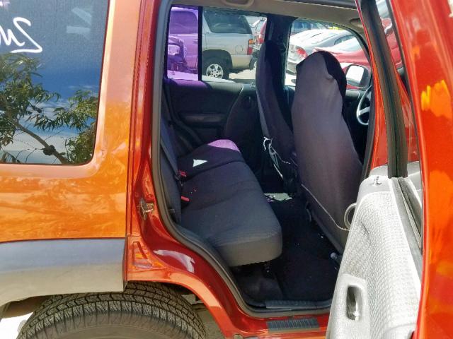 1J4GK48KX2W139519 - 2002 JEEP LIBERTY SP ORANGE photo 6