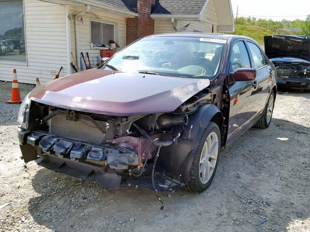 3FAHP0JG5CR410216 - 2012 FORD FUSION SEL BURGUNDY photo 2