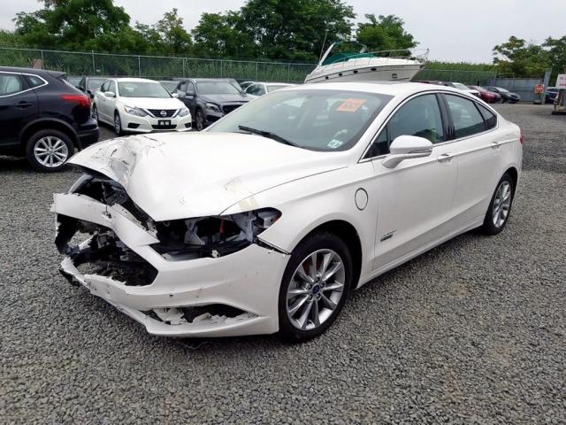 3FA6P0SU8HR153751 - 2017 FORD FUSION TIT WHITE photo 2