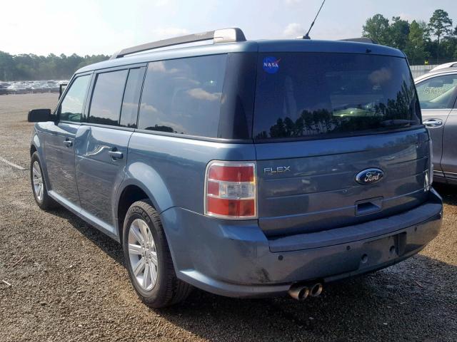 2FMGK5BC9ABA85347 - 2010 FORD FLEX SE BLUE photo 3