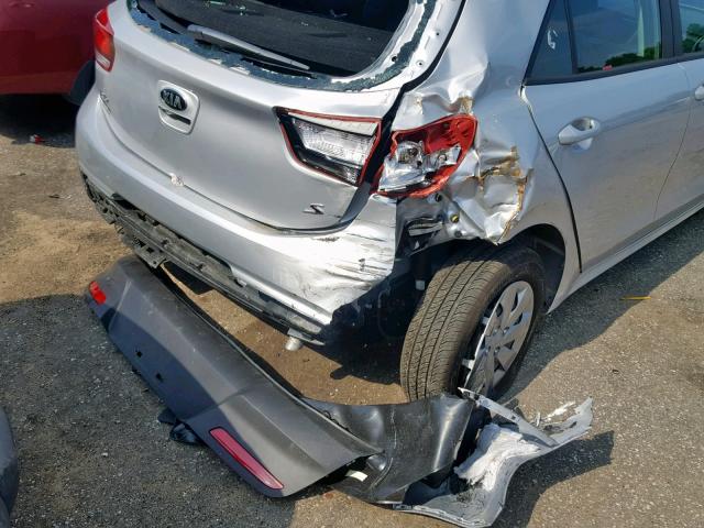 3KPA25AB6KE177948 - 2019 KIA RIO S SILVER photo 9