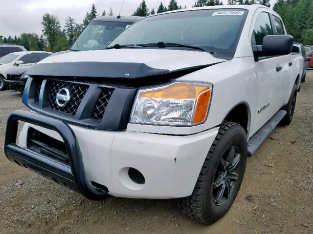 1N6AA0EJ9BN311559 - 2011 NISSAN TITAN S WHITE photo 2