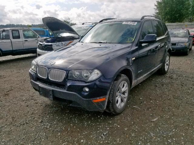 WBXPC9C47AWJ38919 - 2010 BMW X3 XDRIVE3 BLUE photo 2