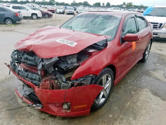 3FAHP0KC9AR116794 - 2010 FORD FUSION SPO RED photo 2