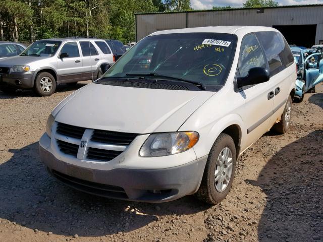 1D4GP25R67B205708 - 2007 DODGE CARAVAN SE WHITE photo 2