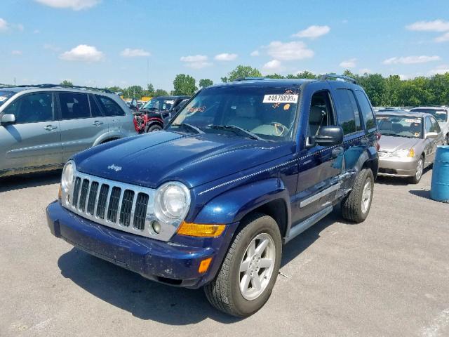 1J8GL58K86W196633 - 2006 JEEP LIBERTY LI BLUE photo 2