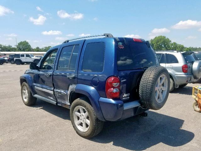 1J8GL58K86W196633 - 2006 JEEP LIBERTY LI BLUE photo 3