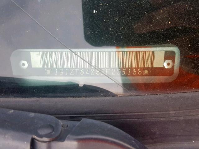 1G1ZT64835F205133 - 2005 CHEVROLET MALIBU MAX 灰色 照片 10