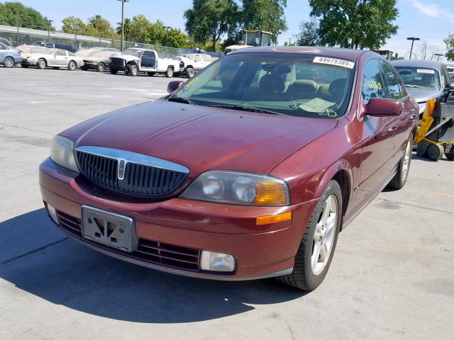 1LNHM87A31Y618187 - 2001 LINCOLN LS მუქწითელი ფოტო 2