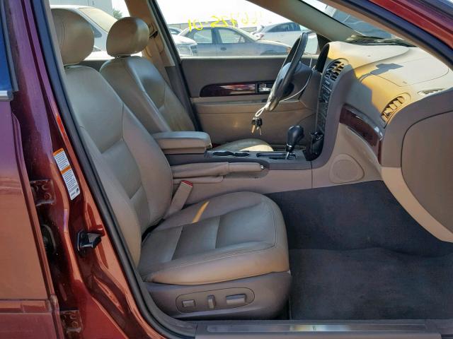1LNHM87A31Y618187 - 2001 LINCOLN LS მუქწითელი ფოტო 5