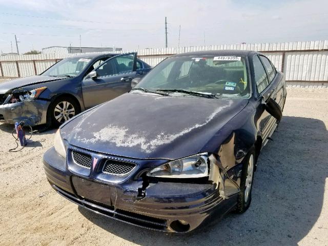 1G2NF52E31C114153 - 2001 PONTIAC GRAND AM S BLUE photo 2