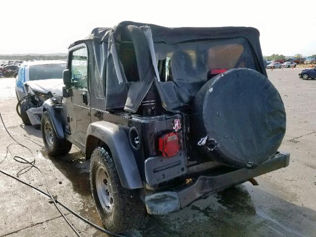 1J4FA39S14P801802 - 2004 JEEP WRANGLER X BLACK photo 3