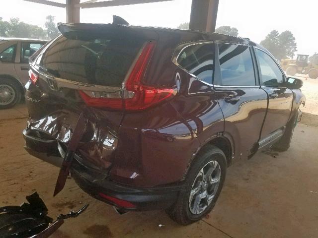 7FARW1H85HE005444 - 2017 HONDA CR-V EXL MAROON photo 4