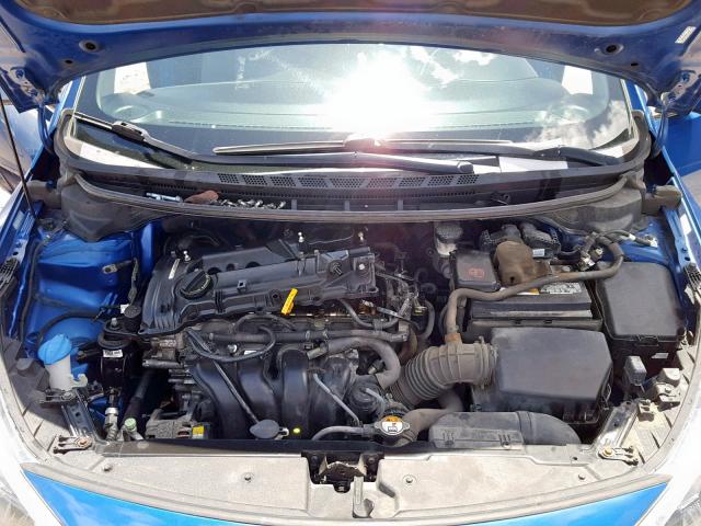 KNAFX4A85E5060994 - 2014 KIA FORTE EX BLUE photo 7