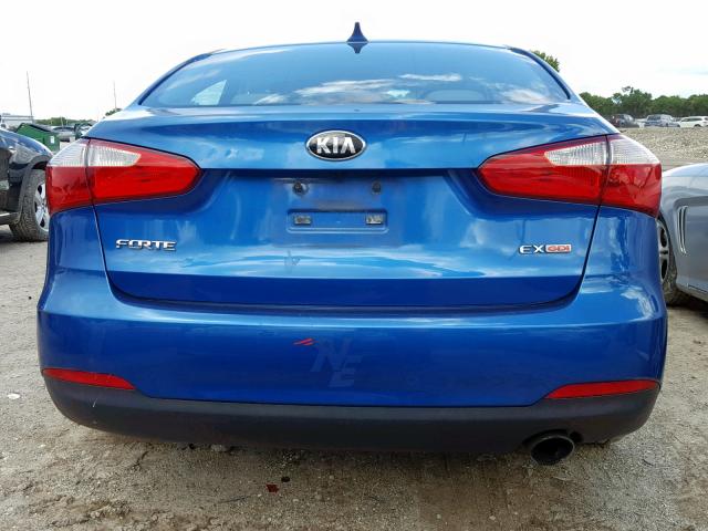 KNAFX4A85E5060994 - 2014 KIA FORTE EX BLUE photo 9