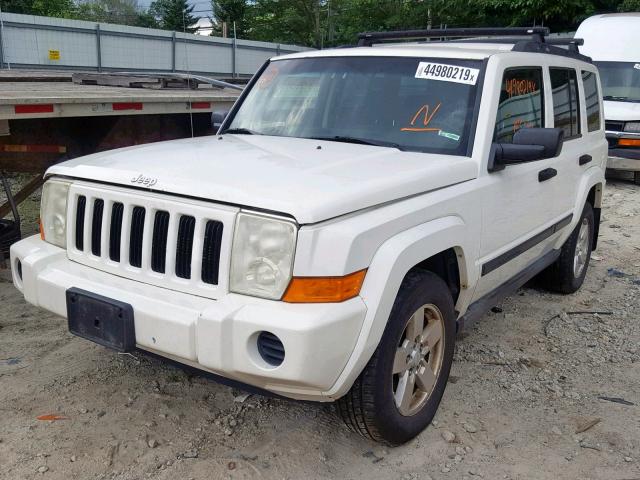 1J8HG48K06C345945 - 2006 JEEP COMMANDER WHITE photo 2