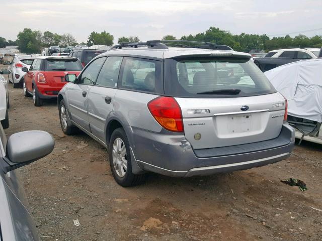 4S4BP61C157314945 - 2005 SUBARU LEGACY OUT SILVER photo 3