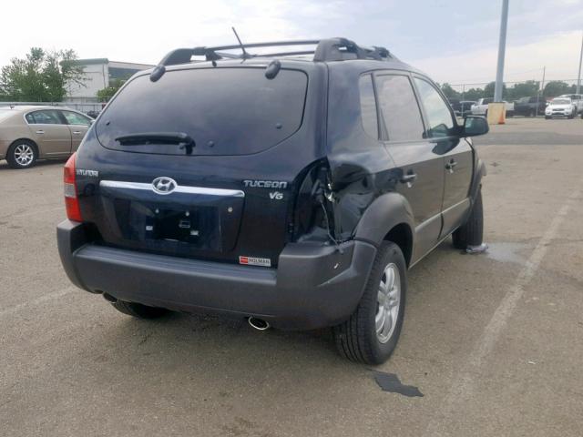 KM8JN12D27U609293 - 2007 HYUNDAI TUCSON SE BLACK photo 4