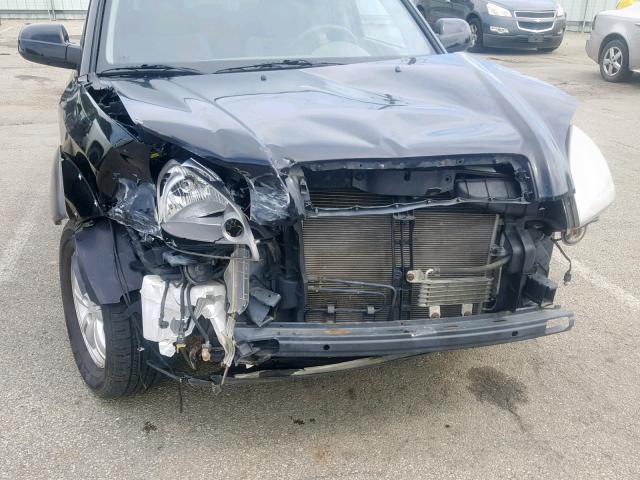 KM8JN12D27U609293 - 2007 HYUNDAI TUCSON SE BLACK photo 9