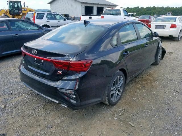 3KPF34ADXKE046505 - 2019 KIA FORTE GT L BLACK photo 4