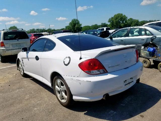 KMHHM65D56U189506 - 2006 HYUNDAI TIBURON GS WHITE photo 3