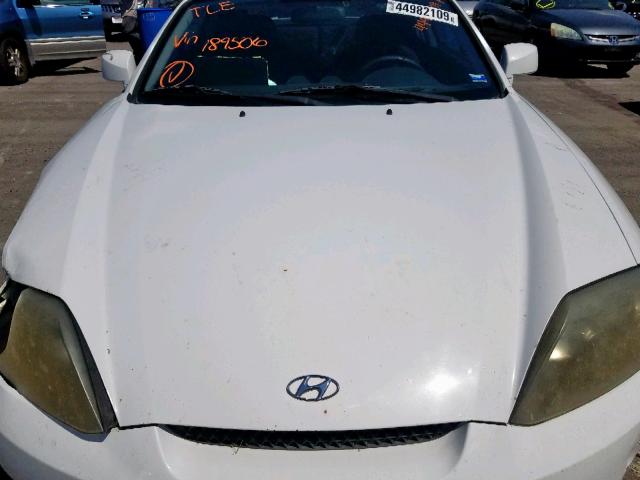 KMHHM65D56U189506 - 2006 HYUNDAI TIBURON GS WHITE photo 7