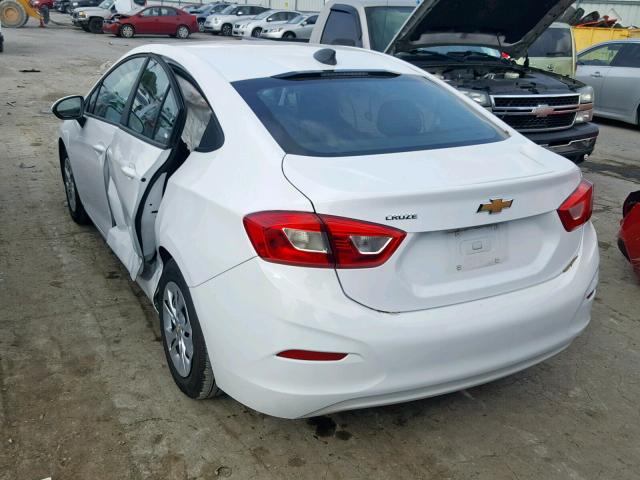 1G1BJ5SM7K7103051 - 2019 CHEVROLET CRUZE WHITE photo 3