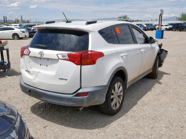 2T3YFREV4DW071505 - 2013 TOYOTA RAV4 LIMIT WHITE photo 4