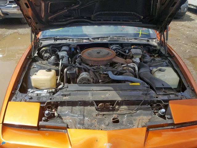 1G2FS21HXHN221774 - 1987 PONTIAC FIREBIRD ORANGE photo 7