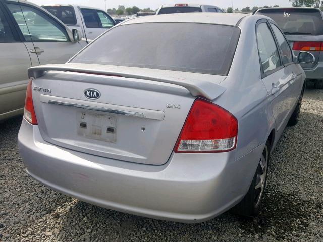 KNAFE122875446939 - 2007 KIA SPECTRA EX SILVER photo 4