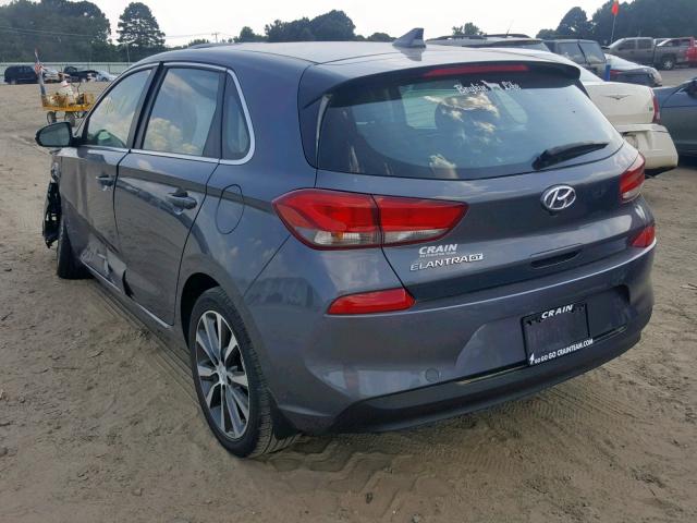 KMHH35LE3JU017542 - 2018 HYUNDAI ELANTRA GT GRAY photo 3