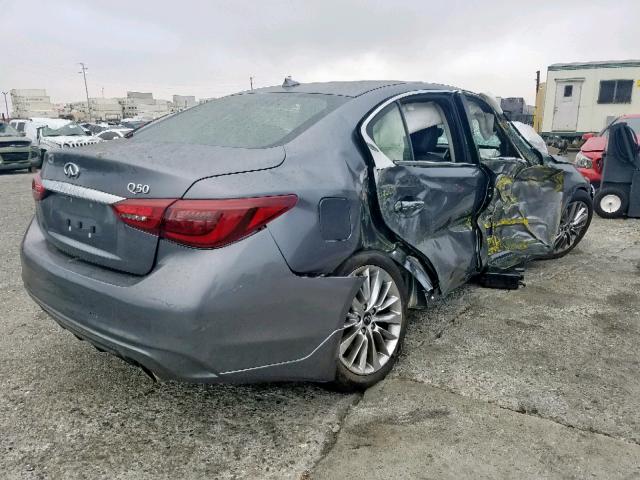 JN1EV7AP8KM513927 - 2019 INFINITI Q50 LUXE GRAY photo 4