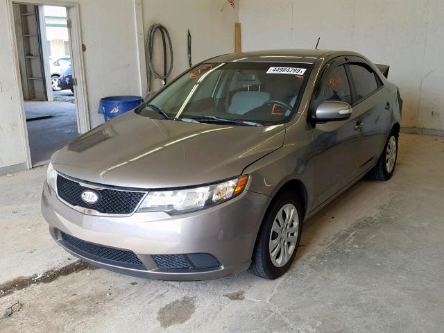 KNAFU4A28A5823640 - 2010 KIA FORTE EX GRAY photo 2