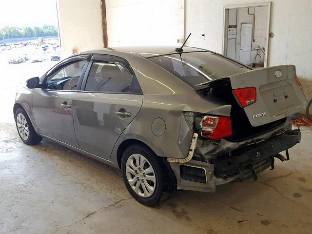 KNAFU4A28A5823640 - 2010 KIA FORTE EX GRAY photo 3