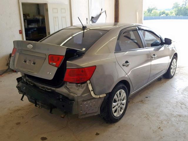 KNAFU4A28A5823640 - 2010 KIA FORTE EX GRAY photo 4