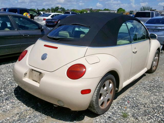 3VWCK21Y33M318703 - 2003 VOLKSWAGEN NEW BEETLE კრემისფერი ფოტო 4