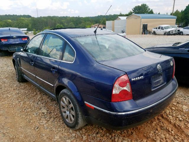 WVWPD63B33E375911 - 2003 VOLKSWAGEN PASSAT GLS BLUE photo 3