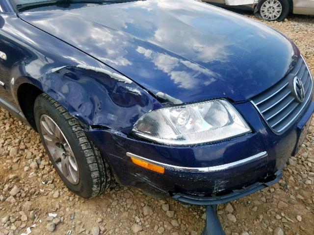 WVWPD63B33E375911 - 2003 VOLKSWAGEN PASSAT GLS BLUE photo 9