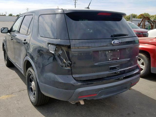 1FM5K8AR6EGC15291 - 2014 FORD EXPLORER P BLACK photo 3