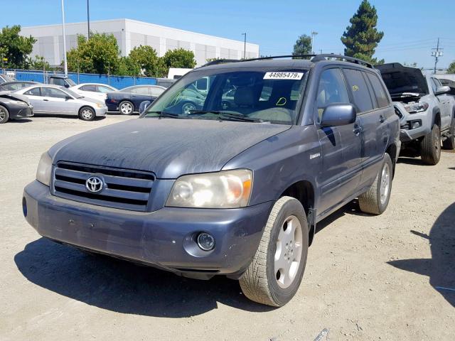 JTEEP21A040032808 - 2004 TOYOTA HIGHLANDER BLUE photo 2