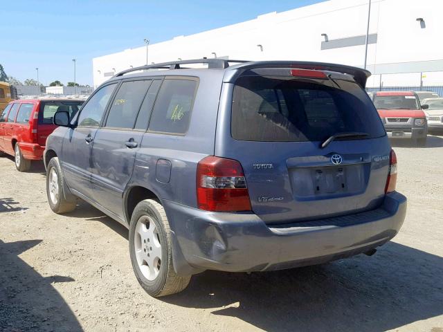 JTEEP21A040032808 - 2004 TOYOTA HIGHLANDER BLUE photo 3