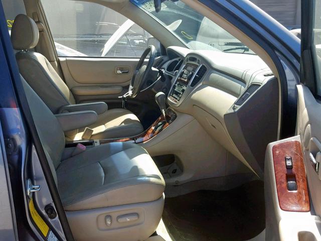 JTEEP21A040032808 - 2004 TOYOTA HIGHLANDER BLUE photo 5