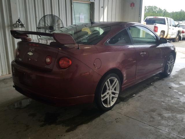 1G1AP18X697200238 - 2009 CHEVROLET COBALT SS MAROON photo 4