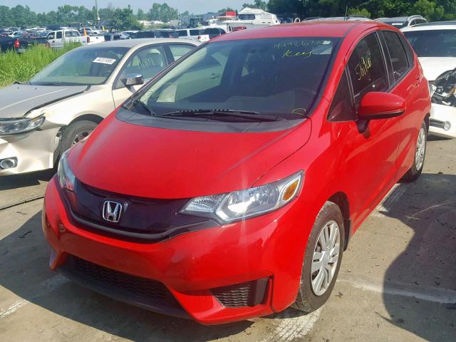 3HGGK5H50FM767165 - 2015 HONDA FIT LX RED photo 2