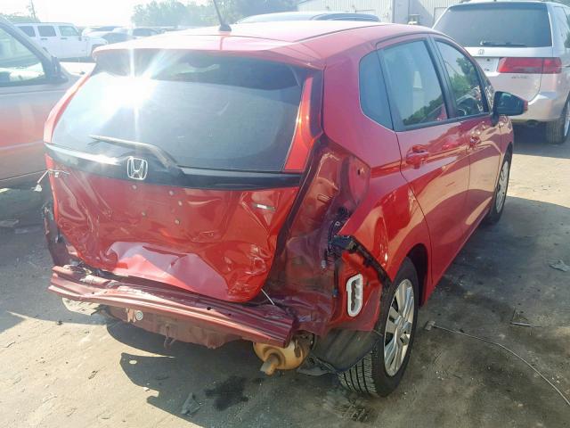 3HGGK5H50FM767165 - 2015 HONDA FIT LX RED photo 4