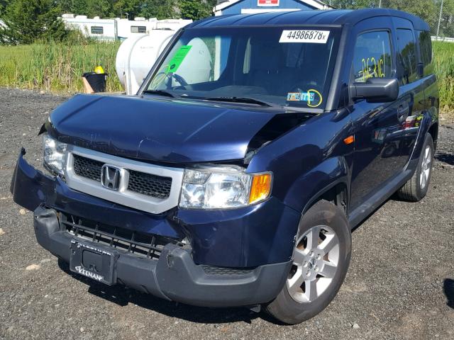 5J6YH2H75AL007724 - 2010 HONDA ELEMENT EX BLUE photo 2